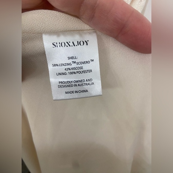 NWT Shona Joy La Lune Cross Draped Maxi Dress Cream Size 4 - Picture 6 of 10